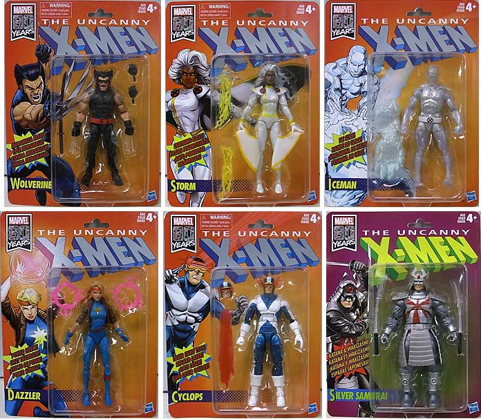 HASBRO MARVEL LEGENDS RETRO 6-INCH COLLECTION MARVEL 80 YEARS THE UNCANNY X-MEN 6種セット